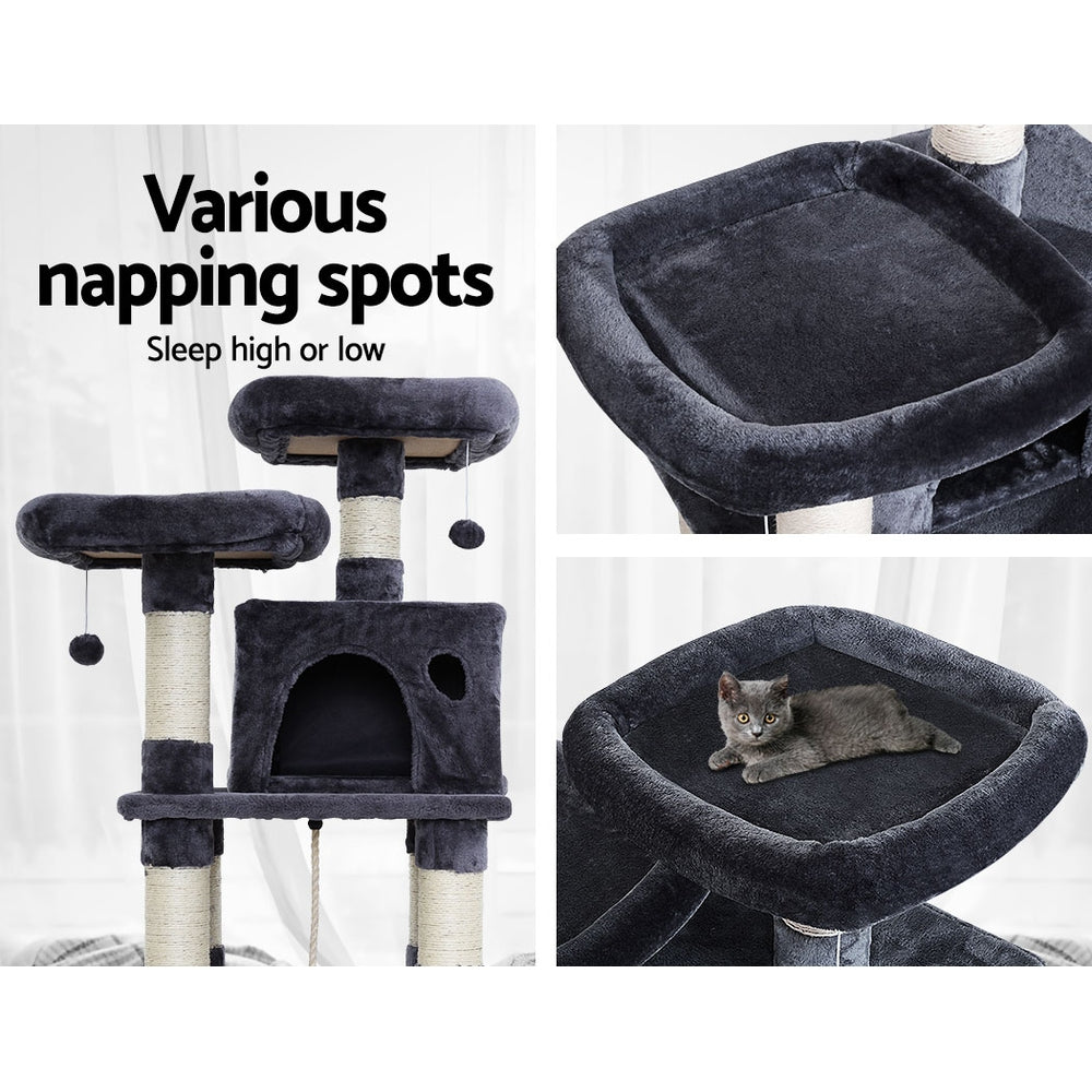 i.Pet Cat Tree 145cm Tower Scratching Post Scratcher Wood Condo House