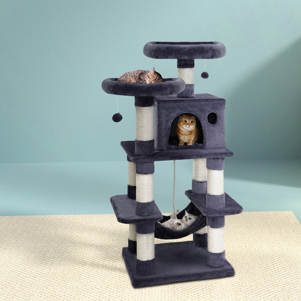 i.Pet Cat Tree 145cm Tower Scratching Post Scratcher Wood Condo House