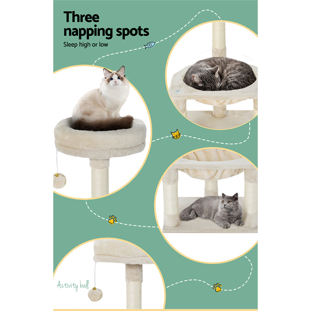 i.Pet Cat Tree 69cm Scratching Post Tower Scratcher Wood Condo House