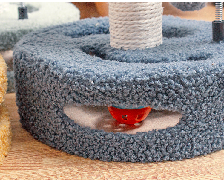 Blue And Pink Sunflower Cat Scratching Post - 35cm Sisal Cat Tree for Small Cats